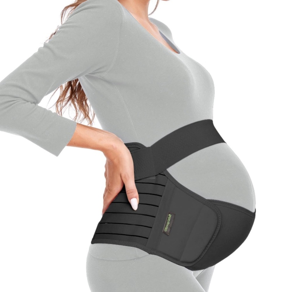 Belly Band Pregnancy Belt Ergonomic Support Back & Pelvic Black Size Small.
